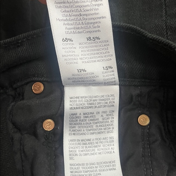 Mother The Tomcat Ankle Lasting Impression Black High Rise Jeans Size 26 - Picture 14 of 15